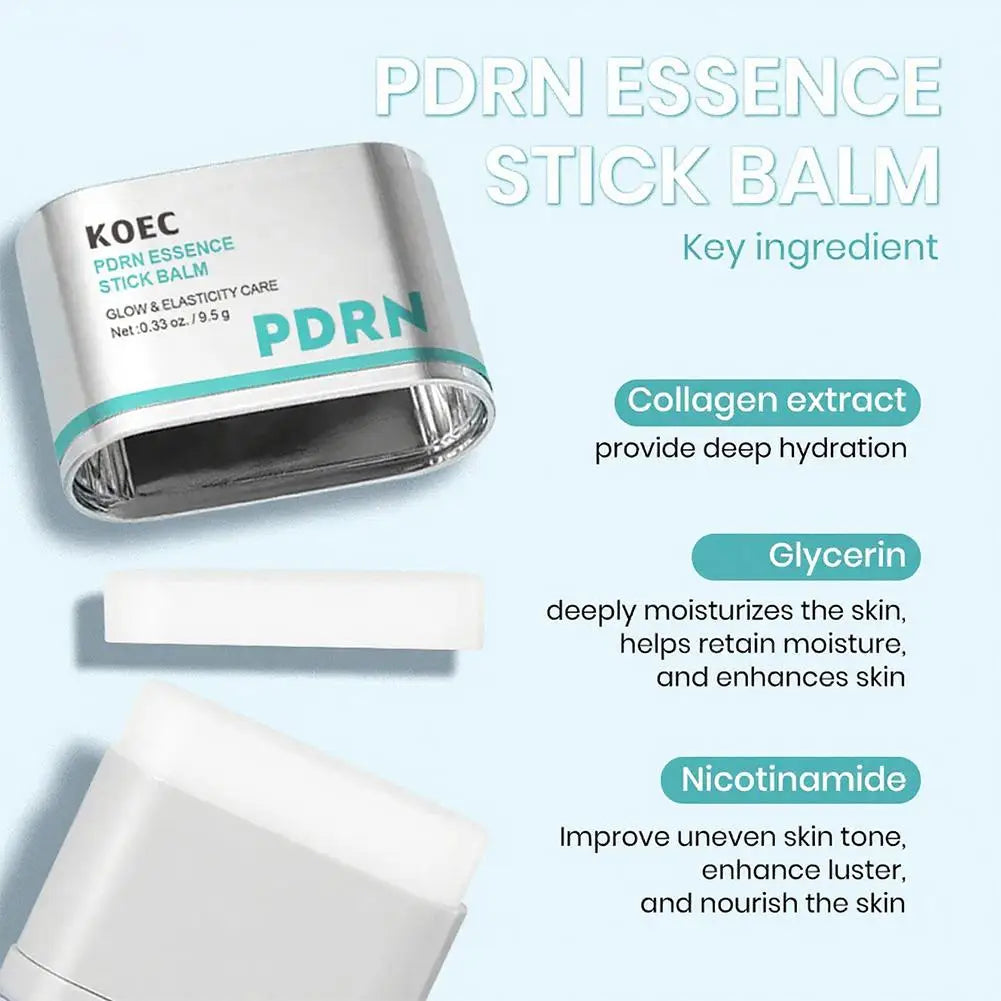1/2/3pcs PDRN Collagen Essence Stick Balm All-in-One Eye, Neck & Makeup Base Balm, Plumping for Fine Lines Wrinkles Skin Care