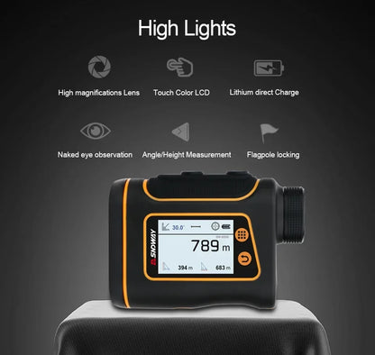 SNDWAY Telescope Laser Range Finder Digital Distance Meter Hunting Monocular Golf Rangefinder LCD Display Roulette Tape Measure