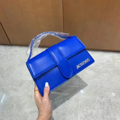 Jacquemus Luxury Yellow Women Top Handle Purse Half Round Design Brand Leather Underarm Flap Shoulder Bag Fashion