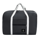 New Polyester Travel Handbag Large Capacity Waterproof Duffle Bag Solid Color Foldable Hand Luggage Shoulder Bag Women&Men