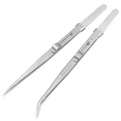 Pinzas de acero inoxidable con cierre deslizante ajustable, antiestáticas, herramienta para la fabricación de joyas y reparación de componentes electrónicos.