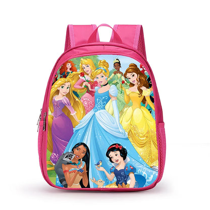12 Inch Disney Snow White Princess School Bags for Kindergarten Children kids School Backpack for Girls Boys Cartoon Backpacks