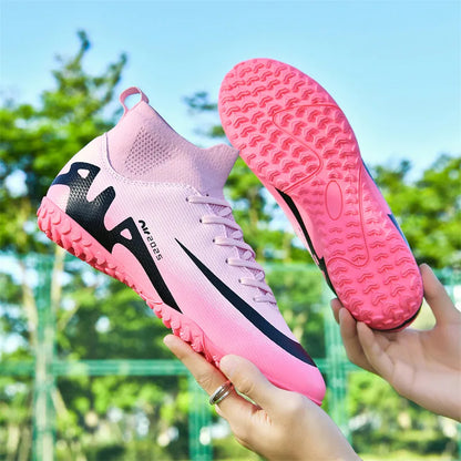 New Outdoor Men Soccer Shoes Adult Kids Long Spikes Football Boots Training Sport Footwear Sneakers Non Slip Training Unisex