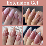 UR SUGAR 15ml Extension Nail Gel Polish Nails Finger Form Clear Nude Pink Nail Art Camouflage Hard Gel Acrylic Nail Manicur