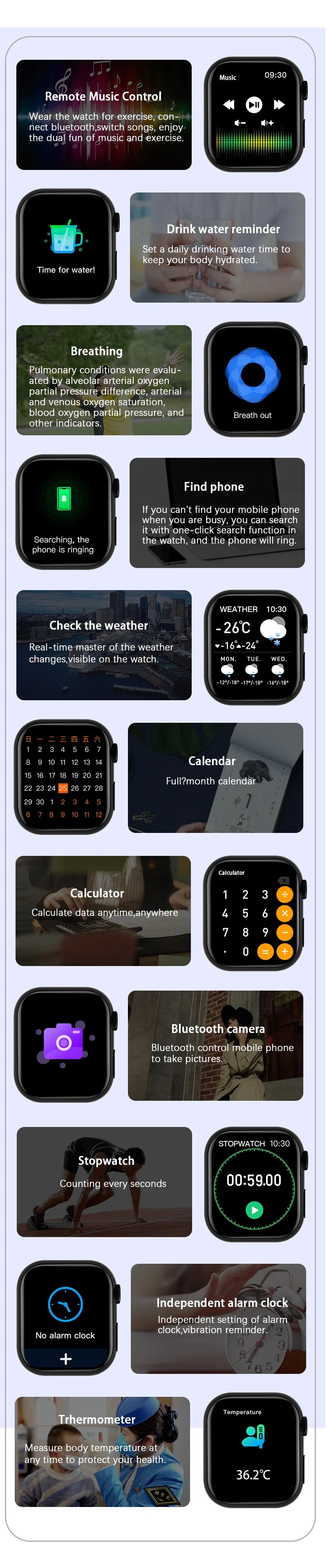 New Watch 10 Smart Watch Men Body Temperature BT Call NFC Always on Display GPS Sport Watches Women Smartwatch For Apple Android