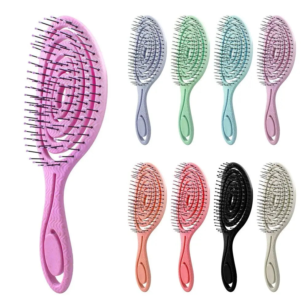 Peine de masaje elástico, peine para cabello enredado, cepillo desenredante, cepillos para cabello rizado húmedo, peine de barbero, herramientas de peluquería