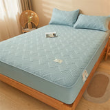 Waterproof Quilted Mattress Cover - Cotton Top, Antibacterial Fiber Fill, TPU Waterproof Layer - A-Class Health Standard