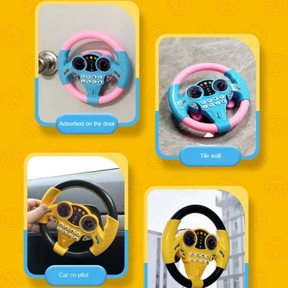 Volante eléctrico de juguete para niños, con sonido nítido y brillo, ideal para la primera infancia, con sonido vocal. 