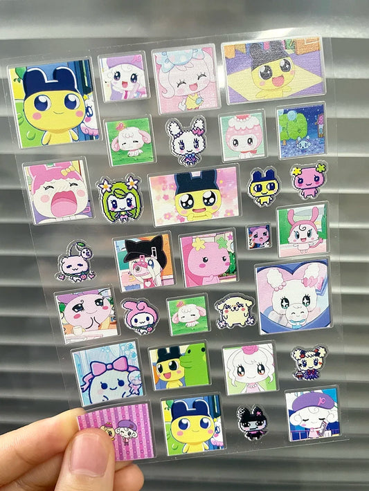 Pvc Super Mini Cartoon Game Patterns Sticker Kawaii Sanrio Kitty Self-adhesive Sticker Waterproof Luggage Tags Nail Stickers