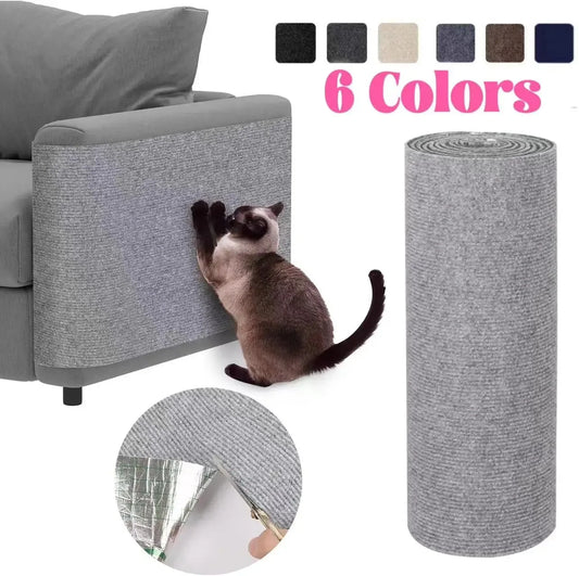 Alfombra autoadhesiva para rascar gatos, tablero para pared, antiarañazos, para sofá, bricolaje, protección para patas, afilable y recortable.