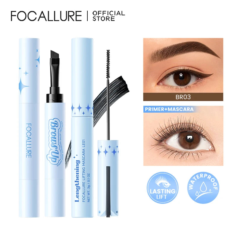 FOCALLURE 3D Eyebrow Gel Cream 2 In 1 Eyeliner Pencil 3 Colors Waterproof Long-lasting Eyebrow Pomade Enhancers Makeup Cosmetics