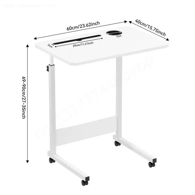 Height Adjustable Notebook Desk, Computer Table, Stand Table with Wheel, Nightstand, Sofa and Bed, Bedroom Furniture, HWC 