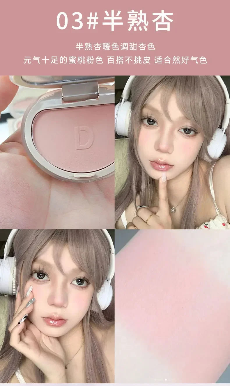 1PC Blush Makeup Palette Cute 7 Color Mineral Powder Blue Pink Rouge Long Lasting Natural Cheek Tint Waterproof Blusher Cosmetic