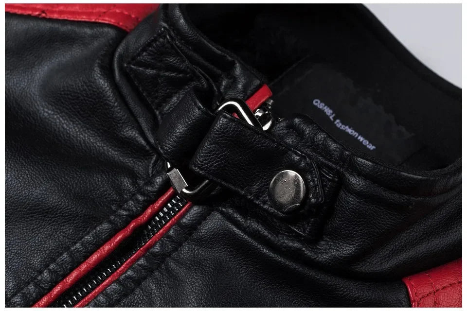 2022 Fashionable Casual Men's Leather Jacket Splice Motorcycle Amazon Vintage Cross-Border Spring Autumn Thin Style Wear
