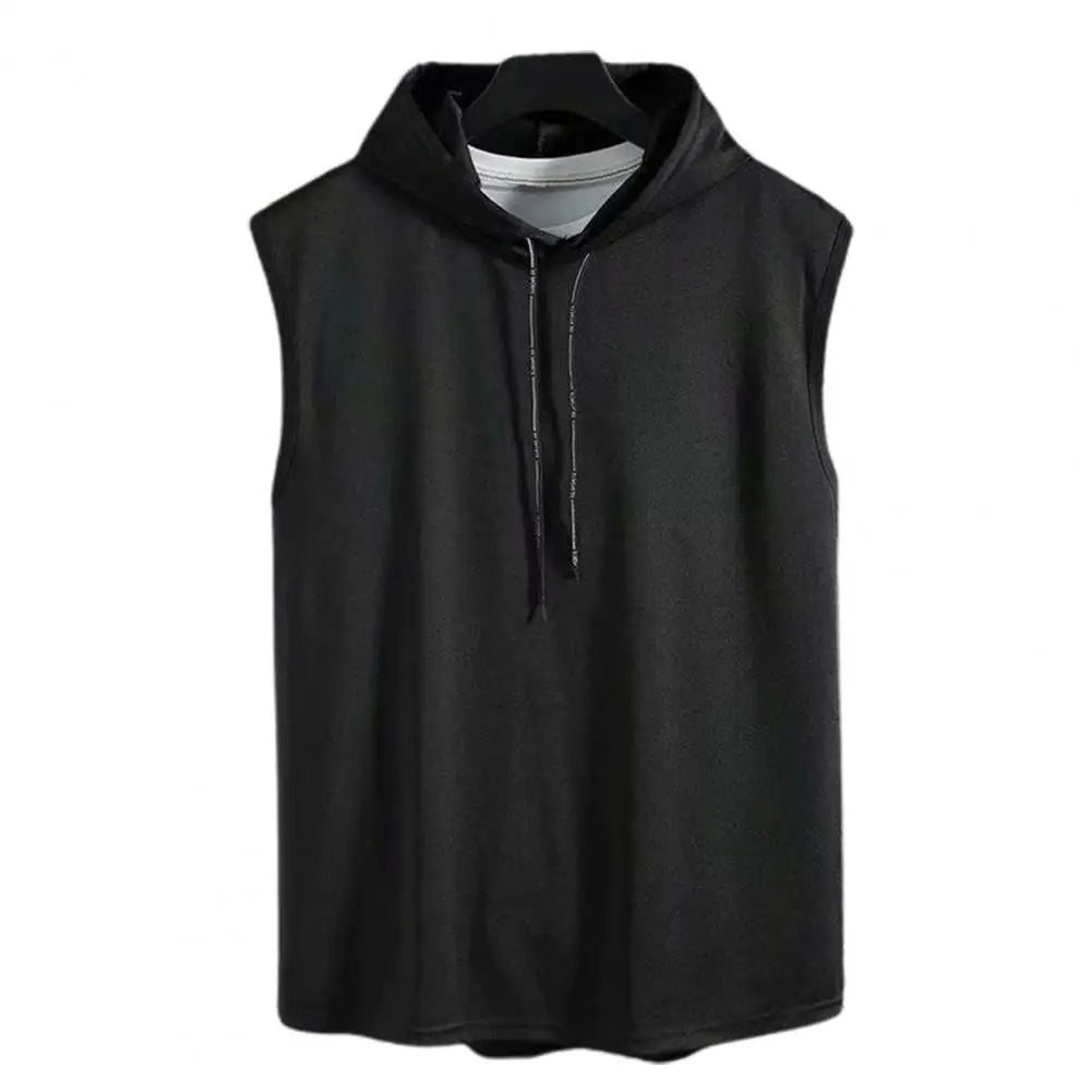 M-3XL regata masculina colete sem mangas camisetas com capuz masculino t camisa ginásio exercício esportes camisa de golfe estilo coreano casual cor sólida