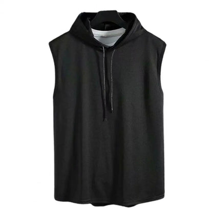 M-3XL regata masculina colete sem mangas camisetas com capuz masculino t camisa ginásio exercício esportes camisa de golfe estilo coreano casual cor sólida