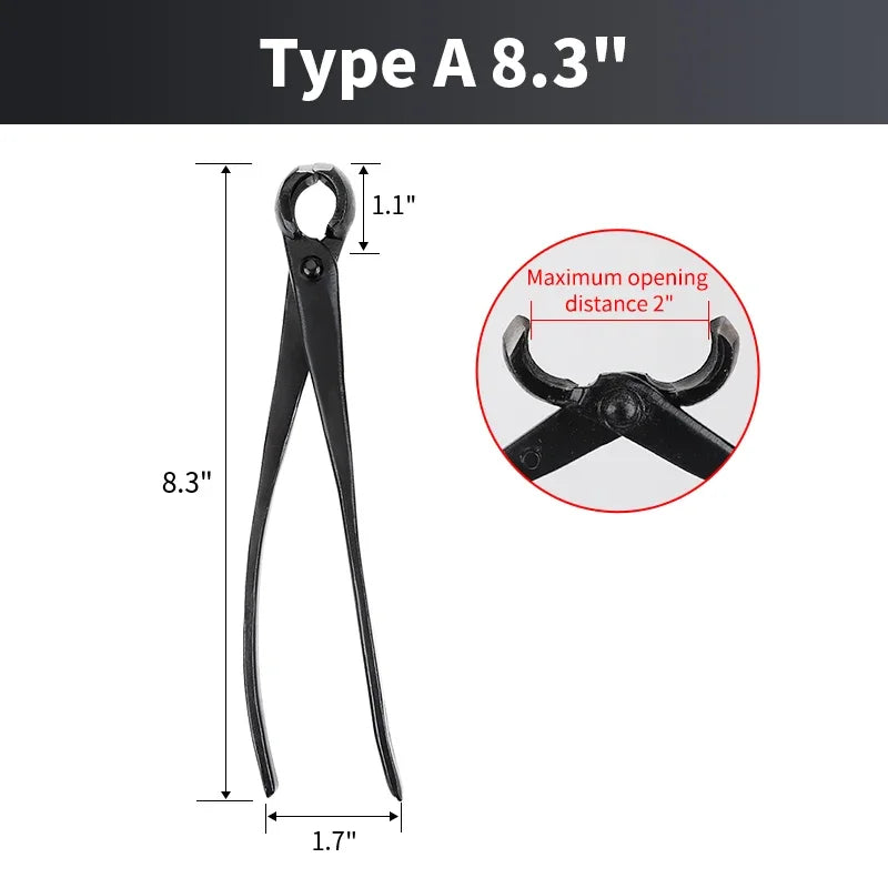 Onnfnag Profissional Root Cutter Bonsai Cutter Concave Edge Scissors Steel Bonsai Tools for Pruning Bonsai Tree Brunches Knots