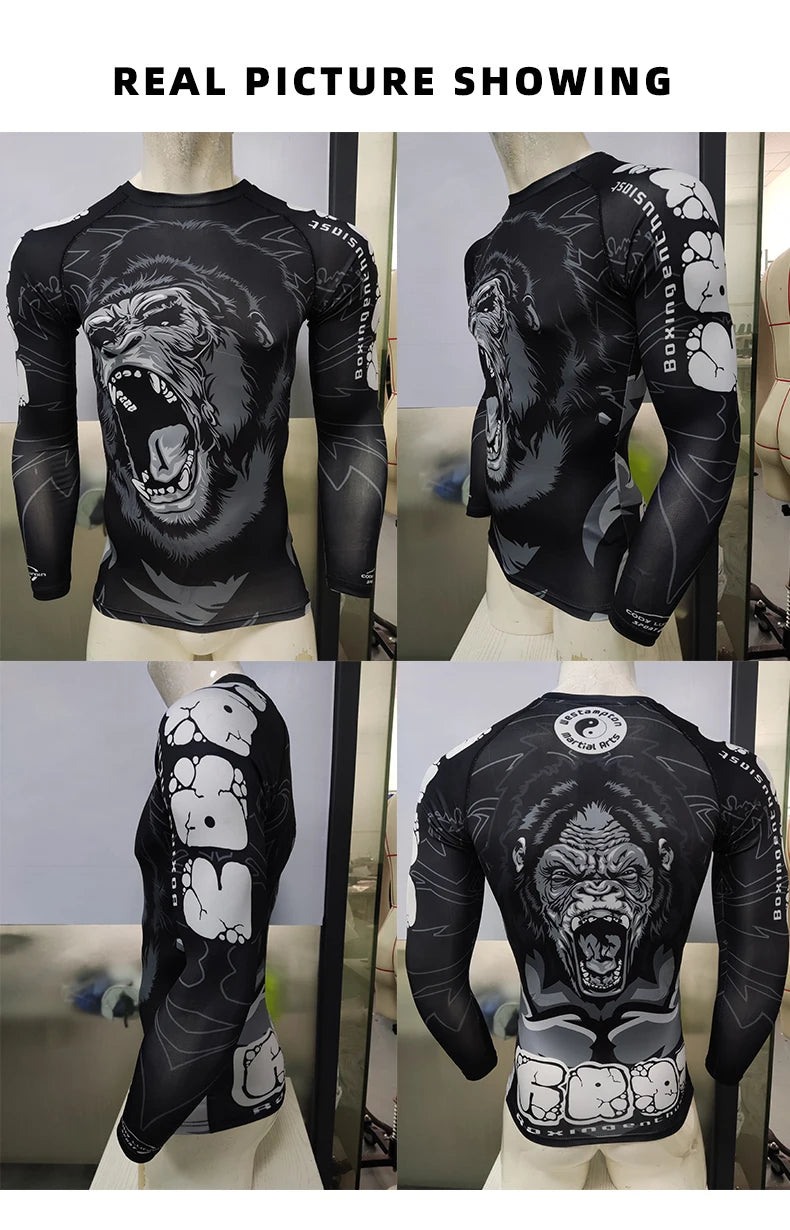 Custom Hot Sale Cody Lundin Wrestling BJJ Jiu Jitsu Rash Guard For Men 3D Sublimation Tattoo Tight Long Sleeve kickBoxing Jersey