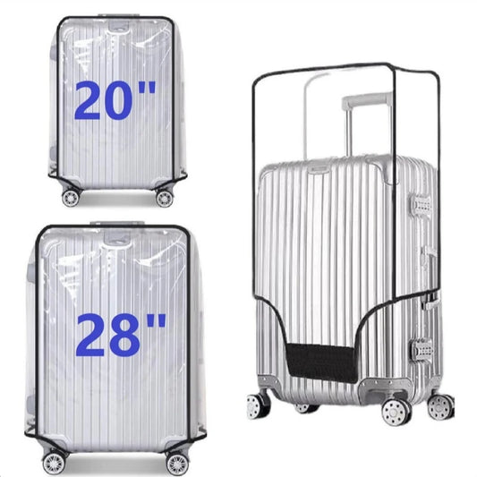 Waterproof Wheeled Suitcase Dust Cover Clear PVC Suitcase Cover Protectors Transparent Luggage Covers Dustproof Travel Sleeve