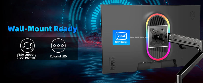 FYHXele 27 inch 380Hz Gaming Monitor 1080P IPS 0.5ms GTG Computer Monitor Adjustable Vertical Monitor Support FreeSync HDR VESA