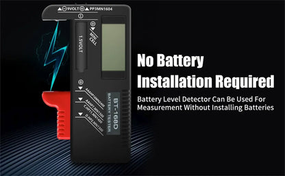 BT-168D Battery Tester Universal Digital LCD Tester AA AAA CD 9V 1.5V Button Cell Voltage Battery Voltage Tester