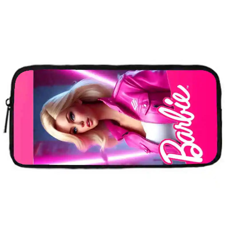 Mochila escolar infantil con diseño de Barbie y bolsas para el almuerzo y lápices para guardería, el mejor regalo para niños y niñas.
