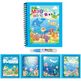 1 Livro de Colorir Infantil com Caneta de Água Recarregável (Livro Mágico de Desenho com Água) – Brinquedo Educativo de Desenho e Aprendizado