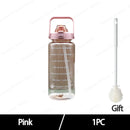 2025 Spring/Summer 2L Large Capacity Outdoor Plastic Bouncing Straw Sports Water Bottle Leak-proof Portable Refill Cups