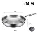 German Titanium Steel Frying Pan Uncoated Non Stick Pan Fish Scale Hammer Pattern Household Steak Frying Pan Kitchen Cookware