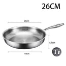 German Titanium Steel Frying Pan Uncoated Non Stick Pan Fish Scale Hammer Pattern Household Steak Frying Pan Kitchen Cookware
