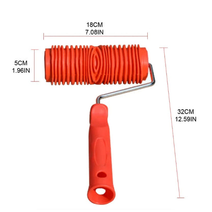 6Pcs Rubber Texture Roller Brush Imitation Wood Graining Wall Painting Home Decoration Art Embossing Diy for Wall Painting Tools