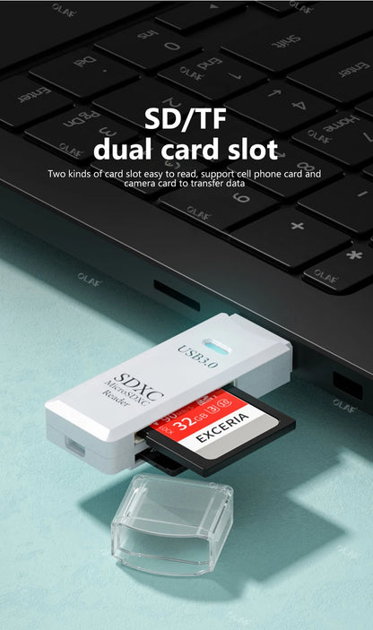 USB 3.0 Card Reader Micro SD TF Memory Card Reading Adapter High Speed 2 IN 1 Card Reader For Phone PC Laptop Accessories U disk