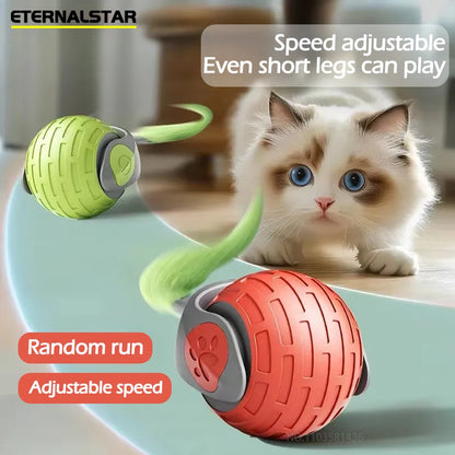 Pelota interactiva inteligente recargable para mascotas, juguete motorizado, para entrenamiento de perros y gatos, con simulación de ratón, 3 modos y función de despertador.