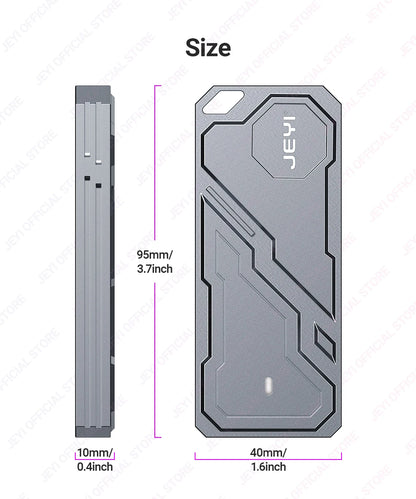 Carcasa para SSD JEYI M.2 2280 NVMe con chip RTL9210, compatible con USB 3.2, 10 Gbps UASP, carcasa para disco duro externo con carcasa de aluminio mecánico