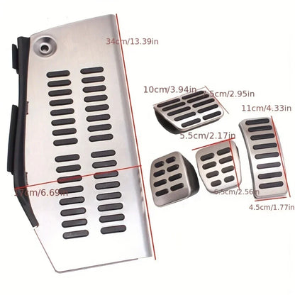 Stainless Steel Car Pedal Foot Gas Rest Pedals Plate Cover for Volkswagen Polo /VW Golf 4 /Bora /Beetle /RSi GTI R32 /Audi A3