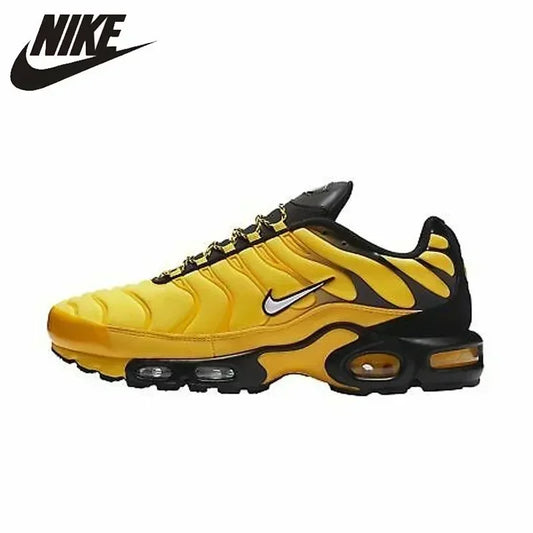 Nike TN Air Max Plus Frequency Pack Amarillo Negro Zapatillas de running para hombre Zapatillas deportivas cómodas y ligeras AV7940-700 Originales