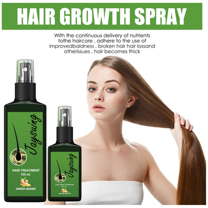 Spray líquido para el crecimiento del cabello, nutritivo, para raíces, denso, anticaída, jengibre, anticaída, masaje del cuero cabelludo, reparador, eficaz. 