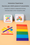 Early Learning Cognitive Rainbow Stick, Children's Color Matching Puzzle, Math Enlightenment, Puzzle Games, Montessori Block Toy