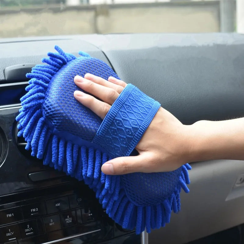2Pcs Coral Car Wash Mitts Car Cleaning Sponge Care Detailing Brushes Auto Gloves Styling Car Cleaning Tools Auto Accessories