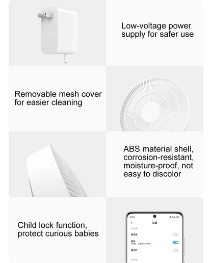XIAOMI MIJIA DC Inverter Floor Fan Pro,Ultra-Thin Retractable,With Storage Box,Smart Standing Electric Fan,100 Air Flow Settings