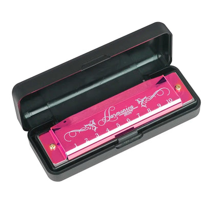 Armónica profesional con estuche para principiantes, 10 agujeros, 20 tonos, color, tono C, armónicas Hohner, regalo de Navidad 