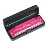 Armónica profesional con estuche para principiantes, 10 agujeros, 20 tonos, color, tono C, armónicas Hohner, regalo de Navidad 