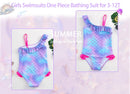 Lilo Stitch Baby Girl Mermaid Fish Scale Print Swimsuit One-Piece Swimwear Toddler Bathing Suit Beach Outfit