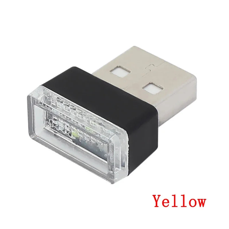 Mini Car Interior Ambient Lights Atmosphere Lamp USB LED Car Lights PC Car Decoration Light Plug and Play Decor Lamp Lighting