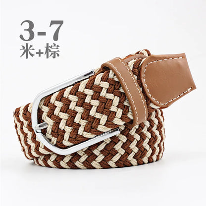 Stretch Woven Belt Unisex Canvas Belts Fashion Casual Student Belt Women Cinturon Male Waistband 105cm