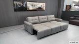 MINGDIBAO Electric Convertible Sofa Bed Italian Genuine Leather Sleeper Couch Multifunction Folding Sofas Beds for Cinema Room