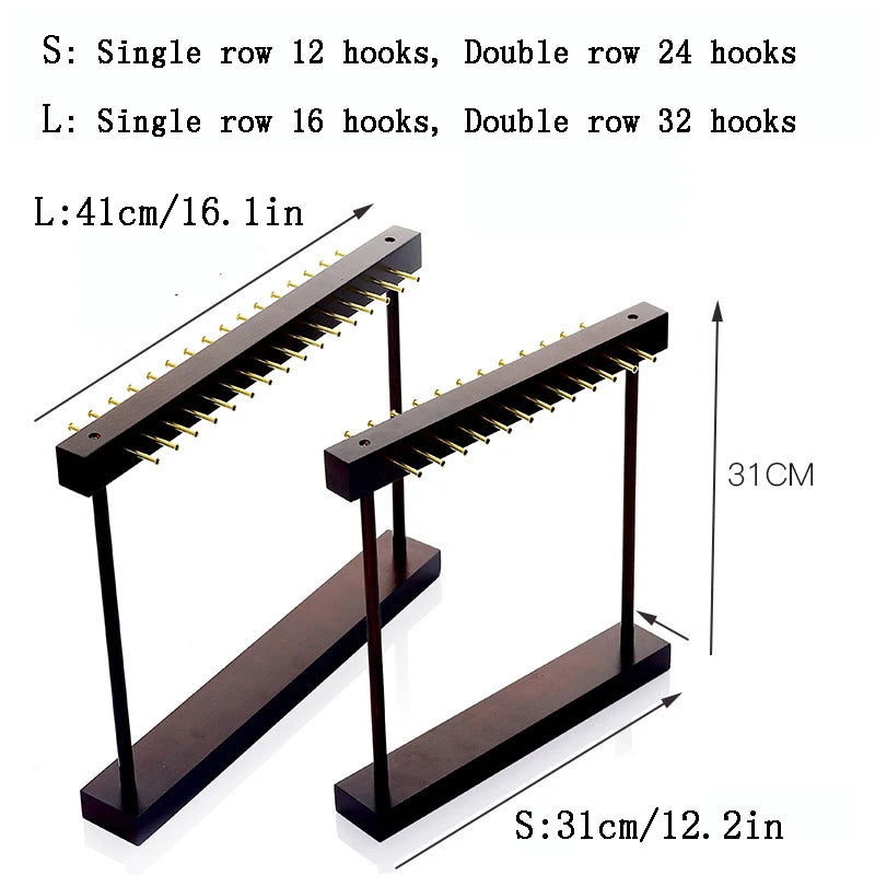 DIY Assembly Simple Solid Wood Necklace Display Rack Large Capacity Jewelry Display Stand Collection Pendant Rack Ornaments Display Stand Props