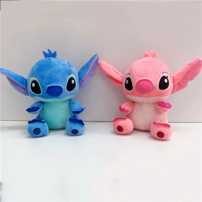 Peluche de Stitch de 20 cm, juguete kawaii de TV, colgante con el mismo párrafo, regalo de cumpleaños para niños, modelos de pareja