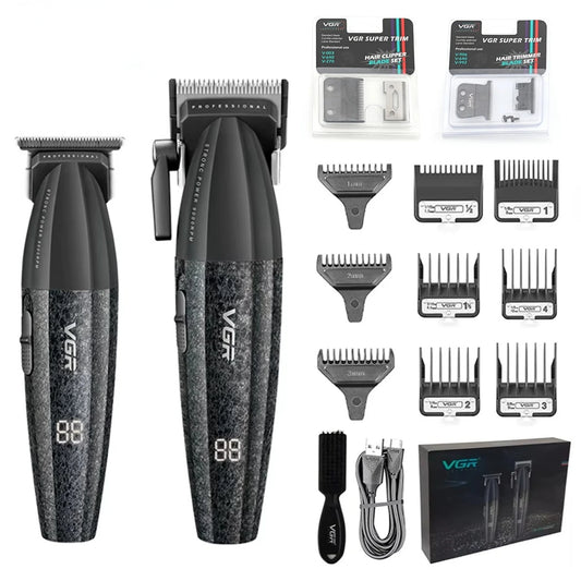 VGR Hair Clippers Professional 9000RPM Hair Cutting Machine Rechargeable Beard Trimmer Charging Base Hair Clippers men V-640 S3