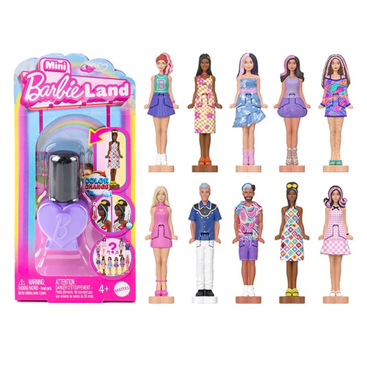 Barbie Color Reveal Mini Fashion Doll with Nail Polish Shell Accessories and Changeable Outfits Micro Dolls Toys Gift for Girls
